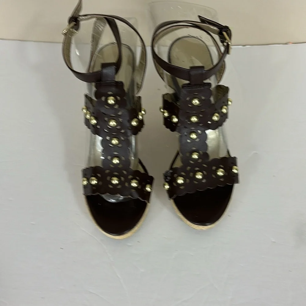 Cato Studded Platform Wedge Espadrille Sandals Size 8M